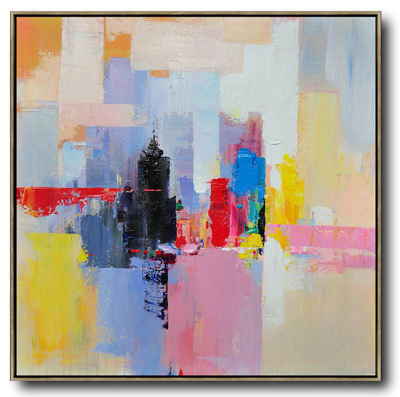 Large Abstract Painting On Canvas,Oversized Palette Knife Painting Contemporary Art On Canvas,Modern Paintings On Canvas,White,Red,Black,Blue.etc